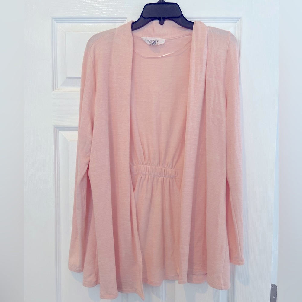 Workshop Republic Clothing Light Pink Cardigan
